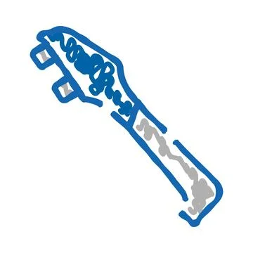 Hand drawing razor equipment icon sketch Stock Illustration