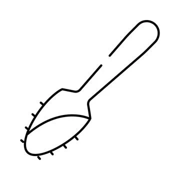Hand drawing scoop tool for kitchenware and cooking Stock Illustration