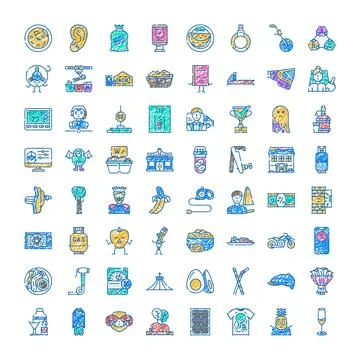 Hand drawing scribbles collection with random objects and symbols Stockillustratie