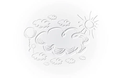 Hand drawing sky with clouds and sun. Hand drawing sky with clouds and sun... 스톡 사진