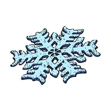 Hand drawing snowflake generating winter holiday feeling Stock Illustration