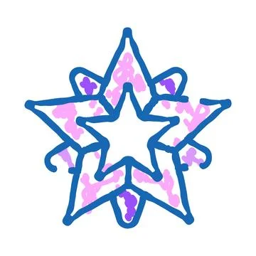 Hand drawing star decorating winter holiday season 스톡 일러스트