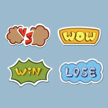 Hand drawing sticker Stock Illustration