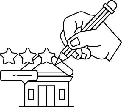 A hand is drawing three stars and a pencil on a building Ilustración de archivo
