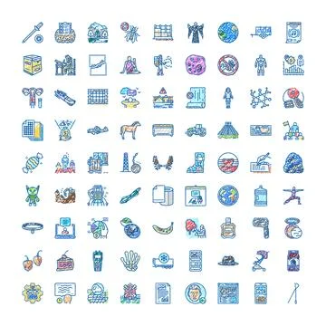 Hand drawing various doodle sketch symbols on white background Illustrazione stock
