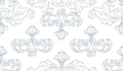 Hand drawing vintage design element vector seamless pattern 스톡 일러스트
