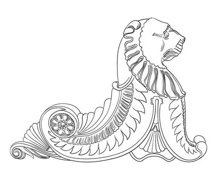 Hand drawing vintage griffin vector illustration Stock Illustration