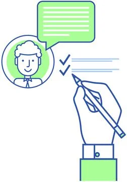 Hand drawing virtual account, user profile icon. App for chatting and mailing Stock Illustration