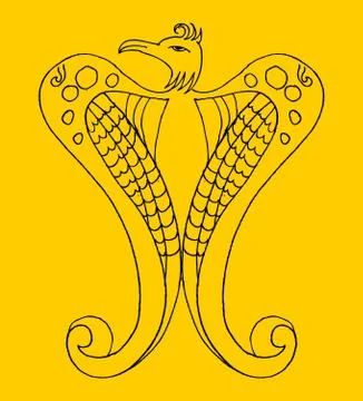 Hand drawing wings vector art Stock Illustration