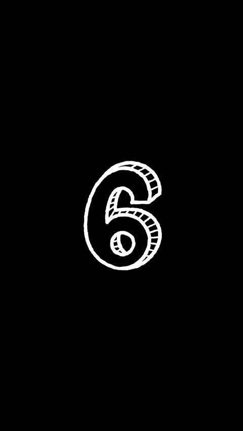 Hand-Drawn 10 Seconds Countdown Timer on Black Background Stock Footage 314118107