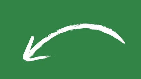 Hand drawn 2d animated arrow pointer on a green screen background Stock Footage 329940590