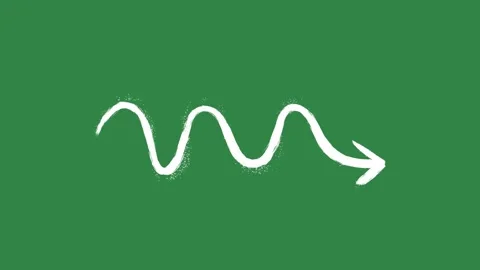 Hand drawn 2d animated arrow pointer on a green screen background 스톡 동영상 329940595