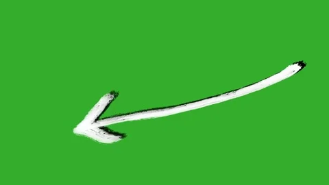 Hand drawn 2d animated arrow pointer on a green screen background Vídeos de archivo 329940622