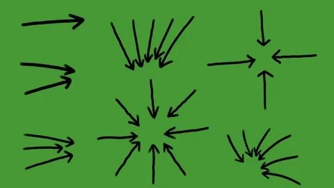 Hand drawn 2d animated arrows and doodle directional elements on a green screen 스톡 동영상 328988537