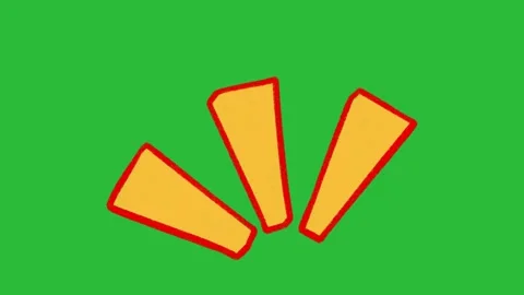 Hand Drawn 2D Animated Cartoon Shock Impact Wedge Explosion Element Stock Footage 339335358