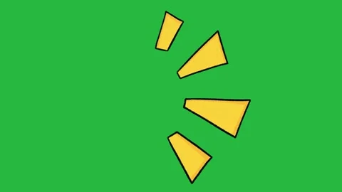 Hand Drawn 2D Animated Cartoon Shock Impact Wedge Explosion Element Stock Footage 339335546