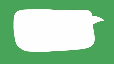 Hand Drawn 2D Animated Full Width White Banner Text Box Frame on Green Screen Stock Footage 339335144