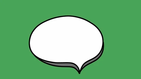Hand Drawn 2D Animated Oval Comic Speech Bubble with Black Outline  Stock Footage 339335122