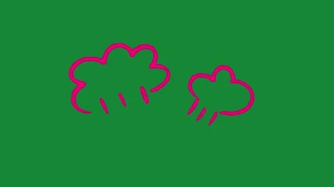 Hand Drawn 2D Animated Pink Smoke Clouds Cartoon Puff Motion Graphic Element Vídeo Stock 334608783