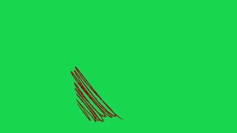 Hand Drawn 2D Animated Red Scribble Texture Block Cross Hatching Motion Graphic  動画素材 334608716