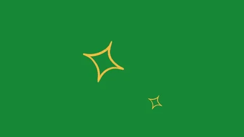 Hand Drawn 2D Animated Sparkle Stars Cartoon Motion Graphic Element Stock Footage 334608791