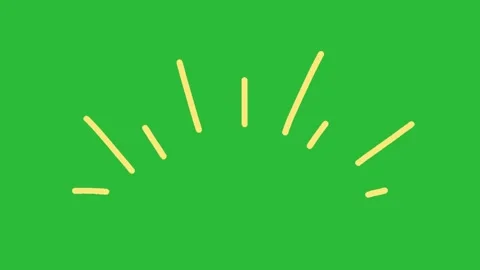 Hand Drawn 2D Animated Thick White Dash Line Pop Burst Element on Green Screen Stock Footage 339335435