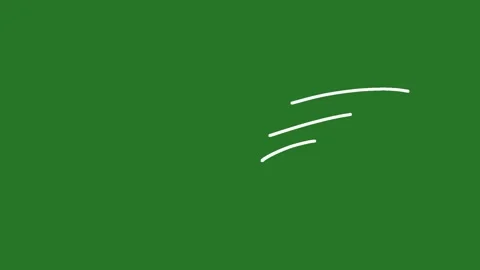 Hand drawn 2d animated white wind lines blowing on a green screen background 스톡 동영상 329401203