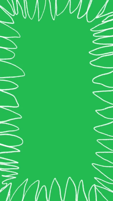 Hand Drawn 2D Animated White Scribble Frame Vertical Border Motion Graphic Vídeo Stock 334579597