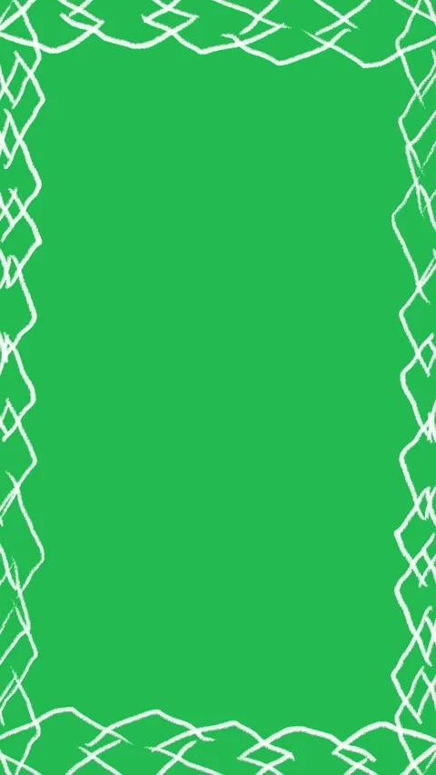 Hand Drawn 2D Animated White Scribble Frame Vertical Border Motion Graphic Видео 334579615