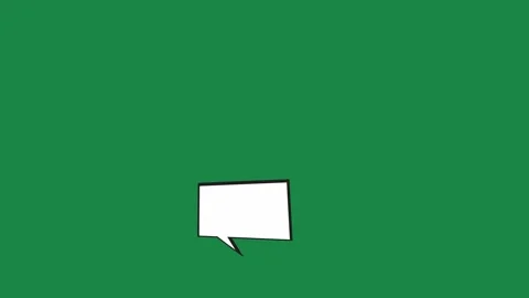 Hand Drawn 2D Animated White Comic Book Explosion Speech Bubble on Green Screen Stock Footage 336578603