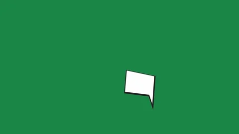 Hand Drawn 2D Animated White Comic Book Explosion Speech Bubble on Green Screen 스톡 동영상 336578608