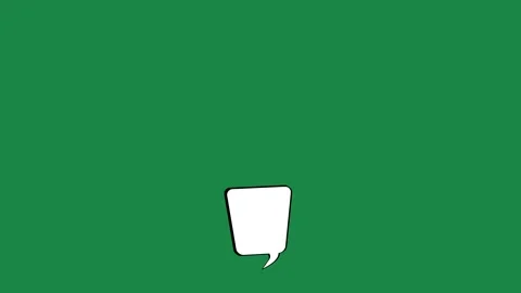 Hand Drawn 2D Animated White Comic Book Explosion Speech Bubble on Green Screen Stock Footage 336578611