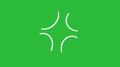 Hand Drawn 2D Animation Comic Anger Mark Pop Accent Overlay on Green Screen Vídeo Stock 339335345