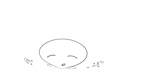 Hand-drawn 2D animation of a cute bouncing ball changing facial expressions Stock Footage 340997764