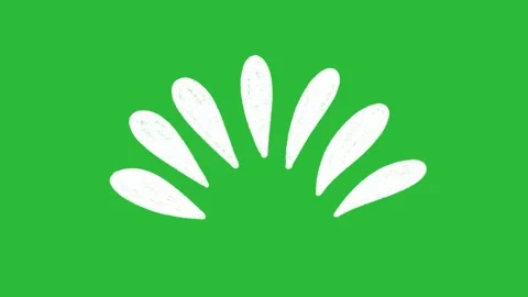 Hand Drawn 2D Animation Solid White Droplet Fan Spray Accent on Green Screen Stock Footage 339335362