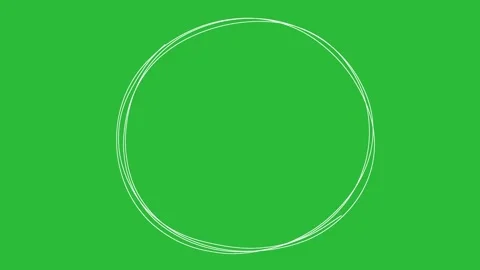 Hand Drawn 2D Animation White Speed Circle Shockwave Overlay on Green Screen Stock Footage 339335400