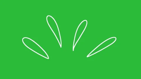 Hand Drawn 2D Animation White Outline Comic Splash Droplet Accent Vídeos de archivo 339335402