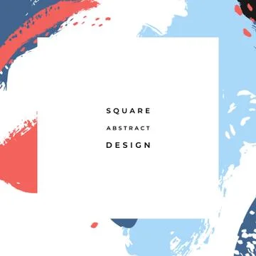 Hand drawn abstract background with artistic brush strokes and paint stains 库存插图