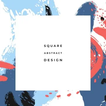 Hand drawn abstract background with artistic brush strokes and paint stains Stock Illustration