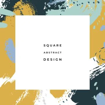 Hand drawn abstract background with artistic brush strokes and paint stains 库存插图
