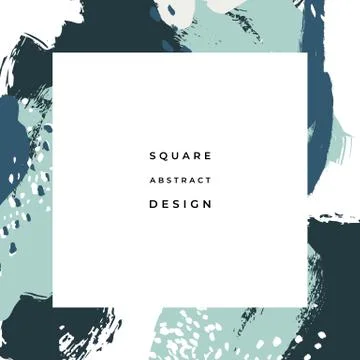 Hand drawn abstract background with artistic brush strokes and paint stains 库存插图