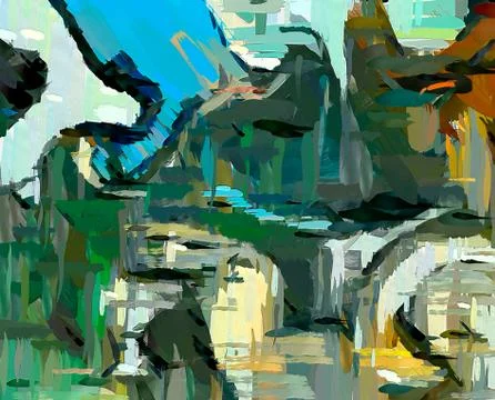 Hand drawn abstract background template for flyer, poster, banner, invitation Stock Illustration