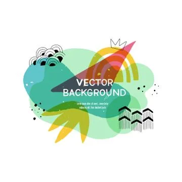 Hand drawn abstract banner Stock Illustration