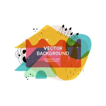Hand drawn abstract banner Stock Illustration