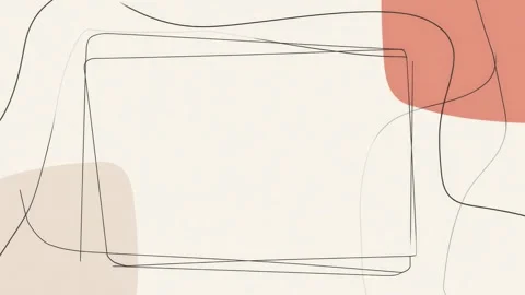 Hand drawn abstract border frame with copy space, minimal background animat.. Stockbeeldmateriaal 342045220