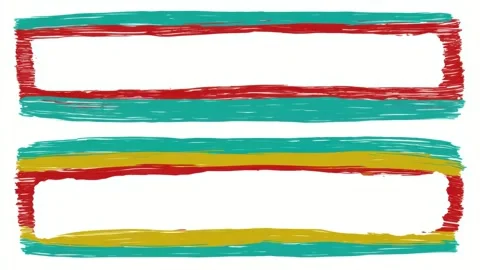 Hand drawn abstract border frame with copy space, colorful scribble edges, .. Stockbeeldmateriaal 342045354