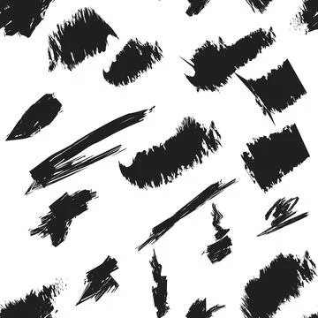 Hand drawn Abstract Brush seamless pattern design for fashion and home text.. Stock Illustration