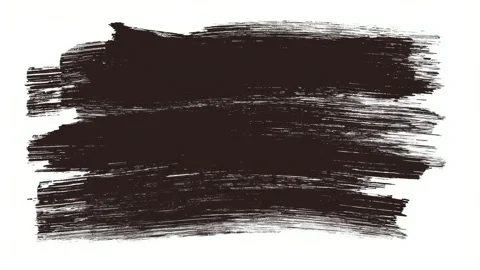 Hand drawn abstract brush stroke background with black paint texture, seaml.. Stock Footage 341429095