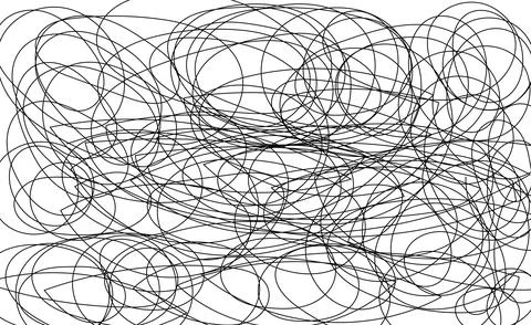 Hand drawn abstract chaotic texture monochrome wallpaper. Stock Illustration