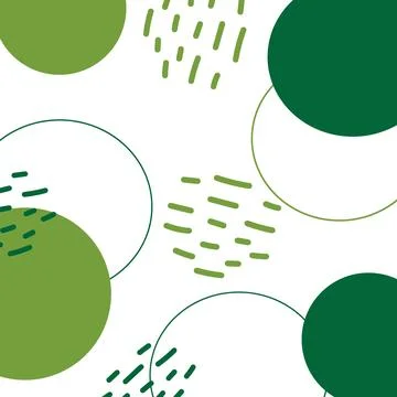 Hand drawn Abstract Circle Patterns in trendy green. Design concept for St Stock Illustration